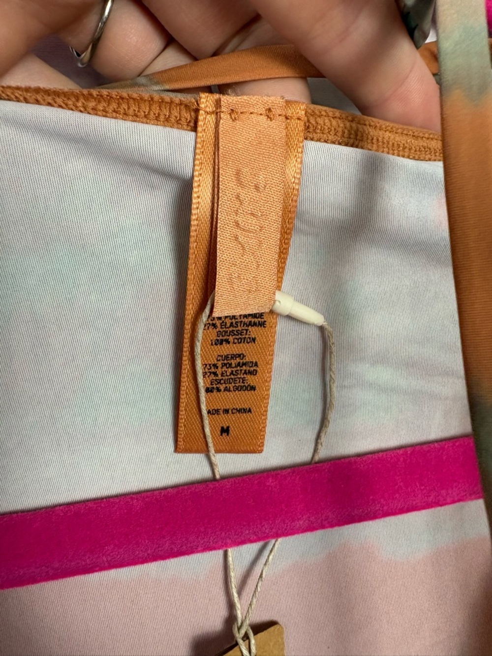 NWT Skims Jelly Sheer Off The Shoulder Tie Dye Print Bodysuit size M - Picture 4 of 6